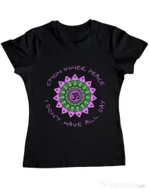 Tricou ADLER dama C’mon inner peace Negru