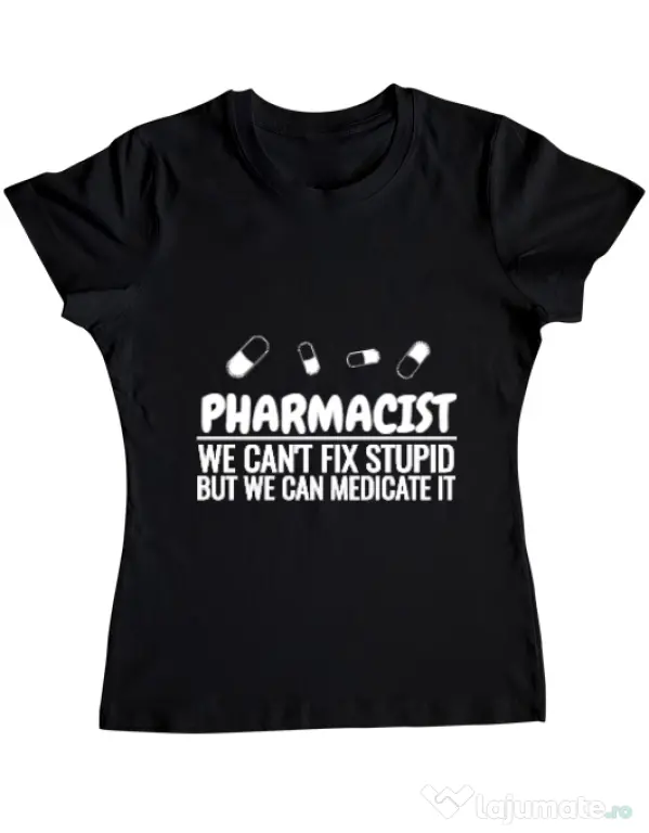 Tricou ADLER dama Pharmacist Negru