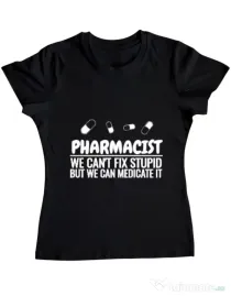 Tricou ADLER dama Pharmacist Negru