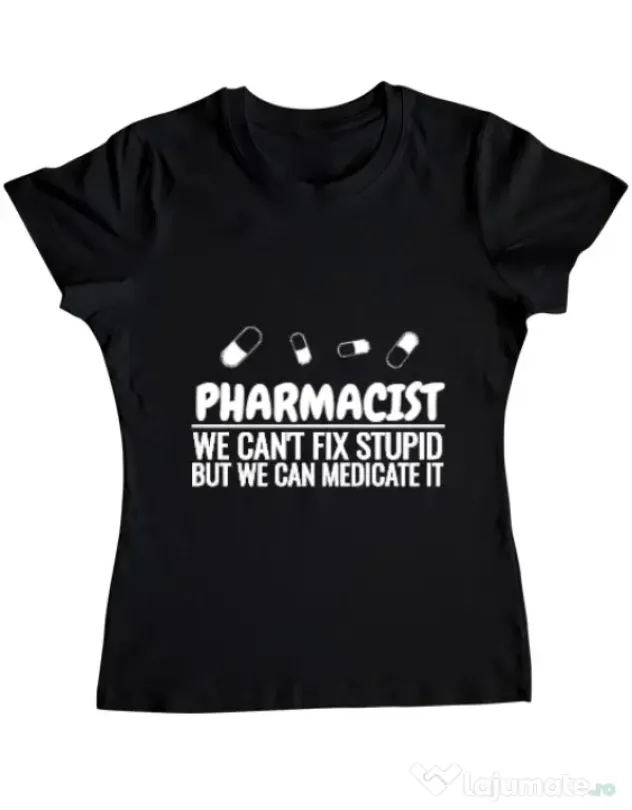 Tricou ADLER dama Pharmacist Negru