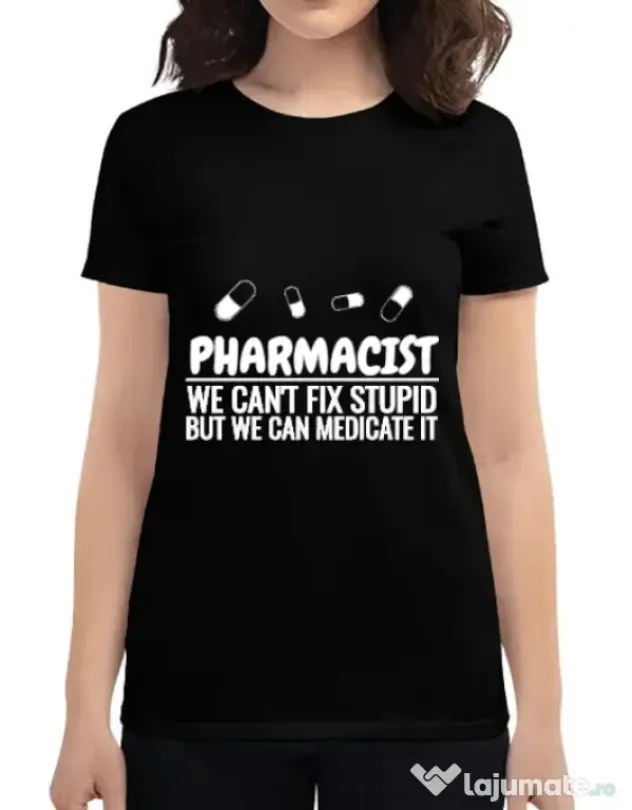 Tricou ADLER dama Pharmacist Negru