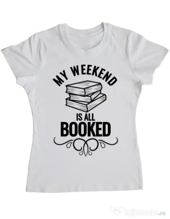 Tricou ADLER dama All booked Alb