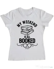 Tricou ADLER dama All booked Alb