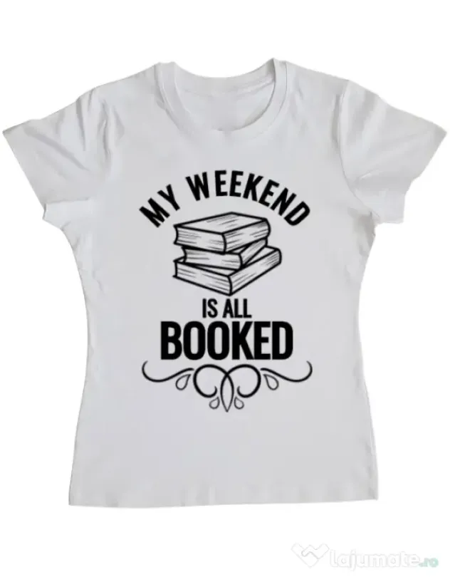 Tricou ADLER dama All booked Alb