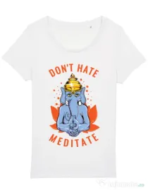 Tricou STANLEY STELLA dama Don’t hate Alb