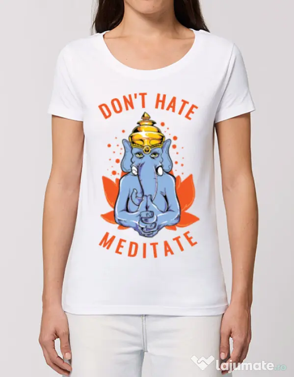 Tricou STANLEY STELLA dama Don’t hate Alb