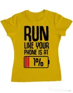Tricou ADLER dama Run Galben