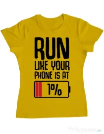 Tricou ADLER dama Run Galben