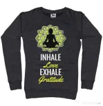 Bluza ADLER dama Inhale love Negru melanj