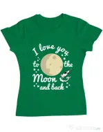 Tricou ADLER dama To the moon and back Verde mediu