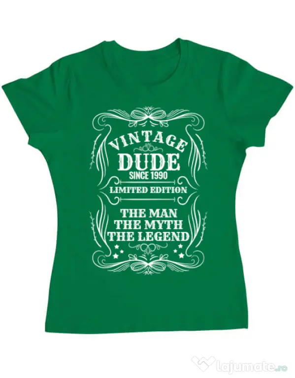 Tricou ADLER dama Vintage dude Verde mediu