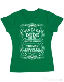 Tricou ADLER dama Vintage dude Verde mediu