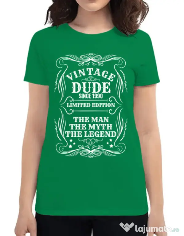 Tricou ADLER dama Vintage dude Verde mediu