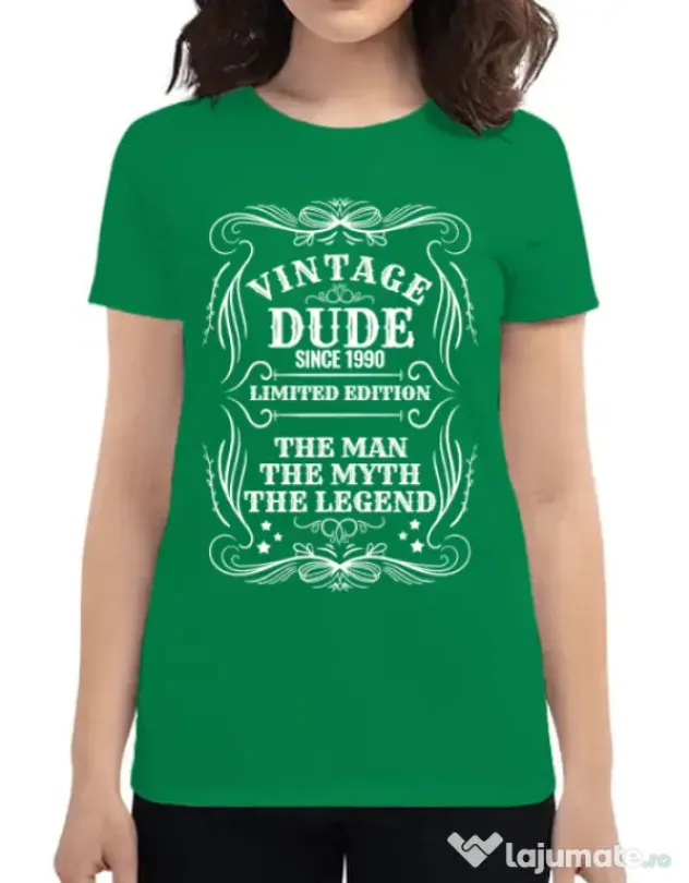 Tricou ADLER dama Vintage dude Verde mediu