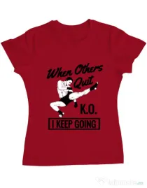 Tricou ADLER dama I keep going Rosu