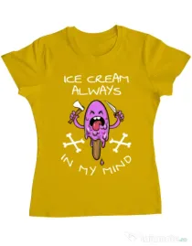 Tricou ADLER dama Always in my mind Galben