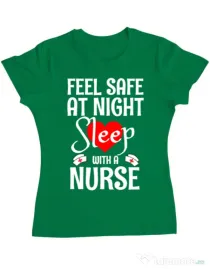 Tricou ADLER dama Feel safe at night Verde mediu