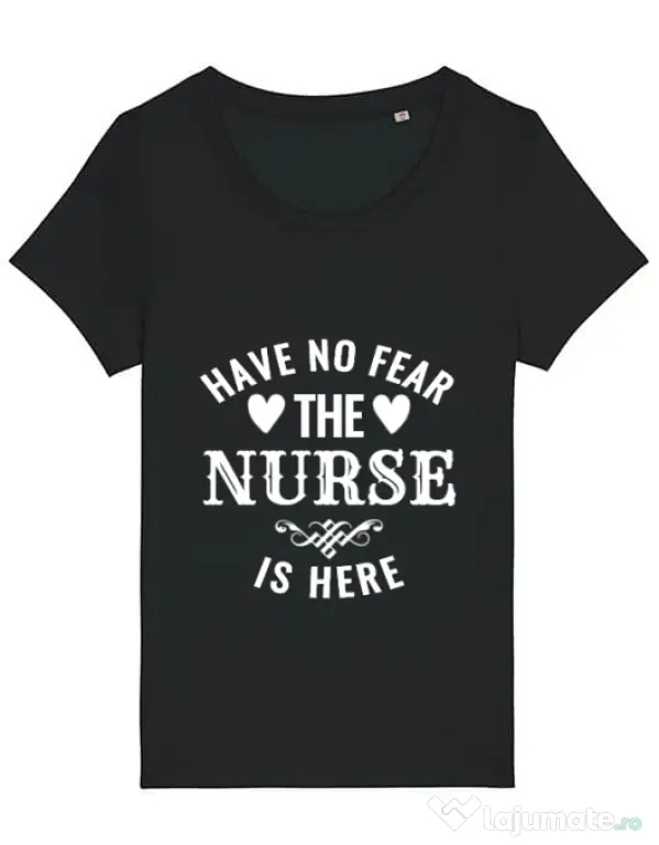 Tricou STANLEY STELLA dama The nurse is here Negru