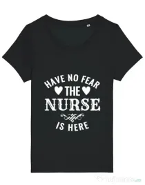 Tricou STANLEY STELLA dama The nurse is here Negru