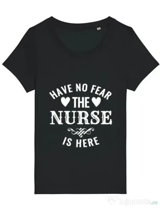 Tricou STANLEY STELLA dama The nurse is here Negru