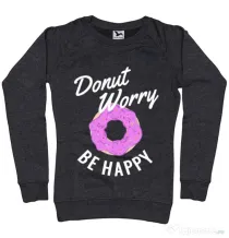 Bluza ADLER dama Be happy Negru melanj