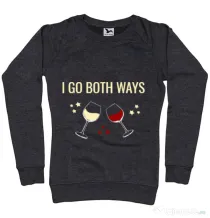 Bluza ADLER dama I go both ways Negru melanj