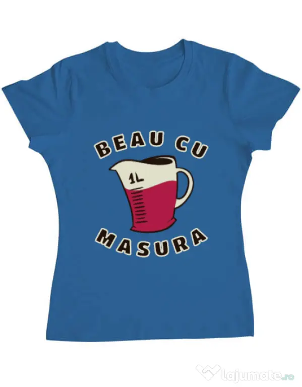 Tricou ADLER dama Beau cu masura Albastru azuriu