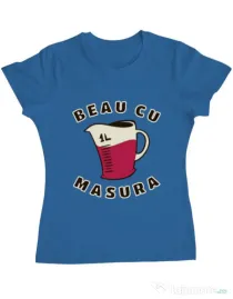Tricou ADLER dama Beau cu masura Albastru azuriu