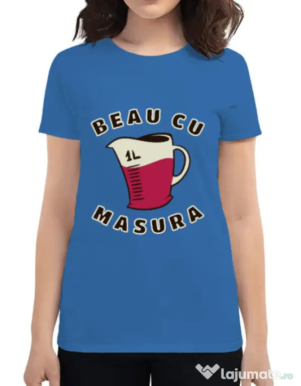 Tricou ADLER dama Beau cu masura Albastru azuriu
