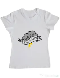 Tricou ADLER dama Dark and gloomy Alb