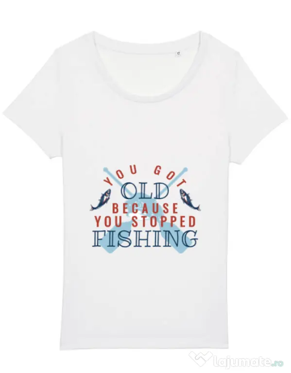 Tricou STANLEY STELLA dama You stopped fishing Alb