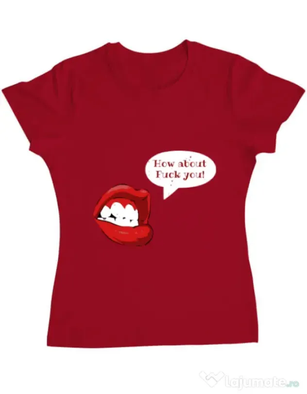 Tricou ADLER dama How about Rosu
