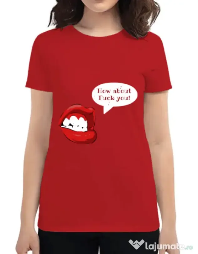 Tricou ADLER dama How about Rosu