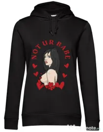 Hoodie dama cu gluga Not ur babe Negru