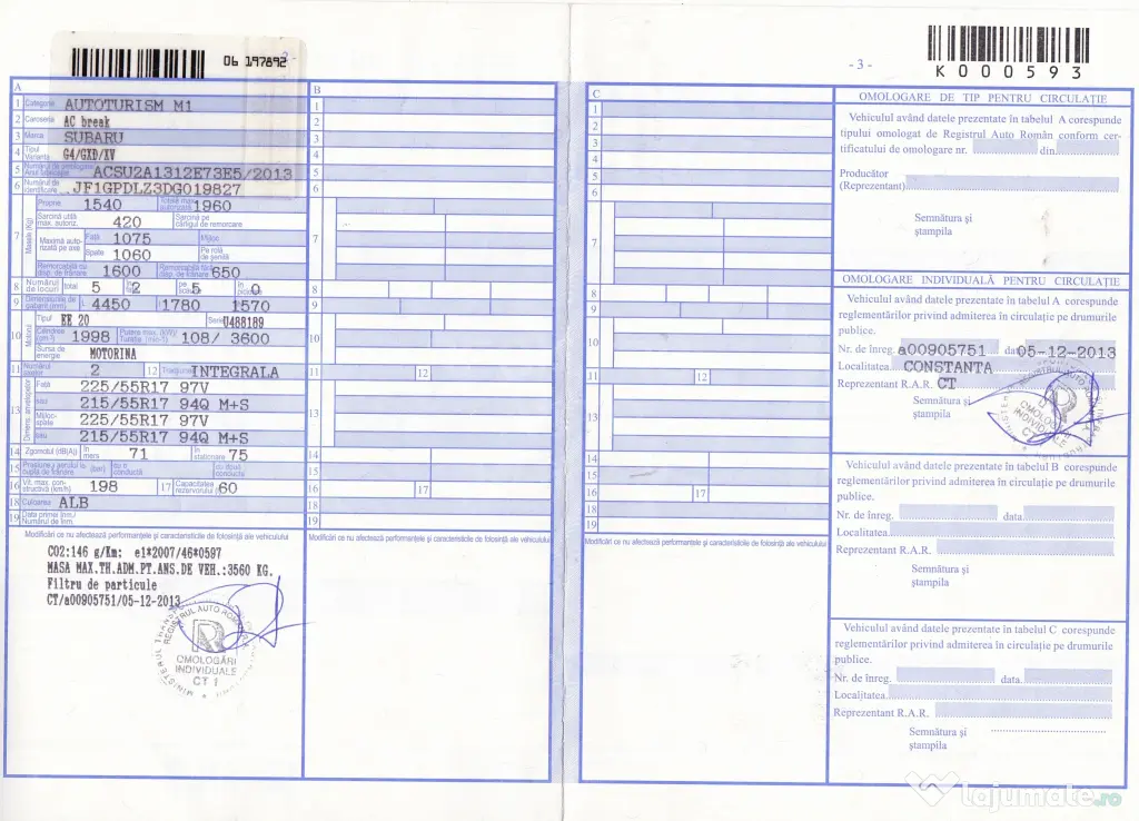 Vand Subaru XV, 4X4 diesel boxer, Unic Proprietar