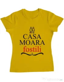 Tricou ADLER dama Casa moara fostili Galben