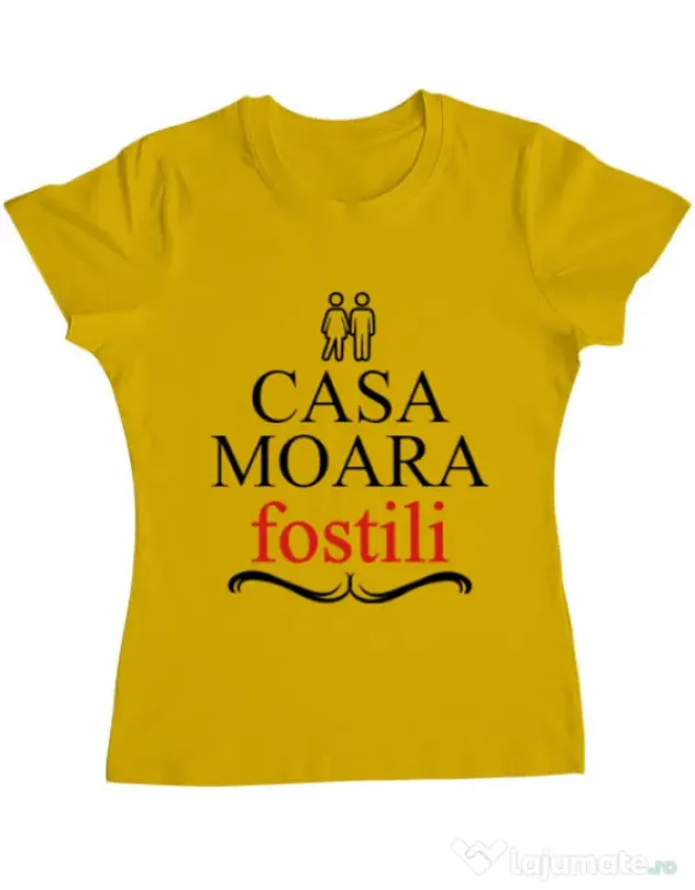 Tricou ADLER dama Casa moara fostili Galben