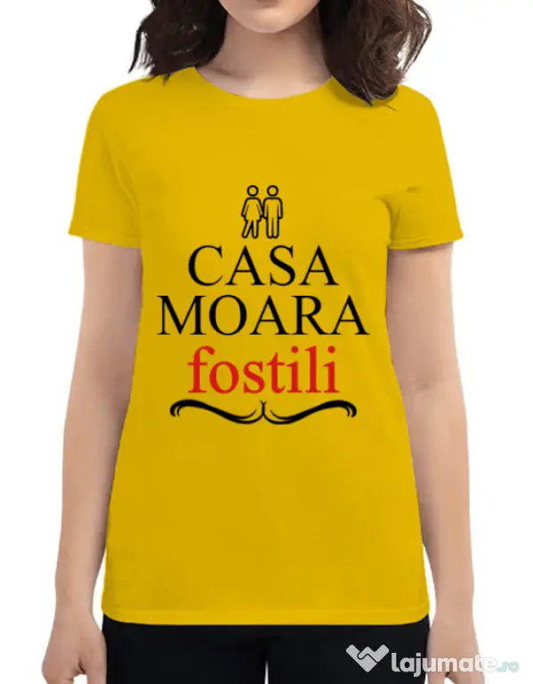 Tricou ADLER dama Casa moara fostili Galben