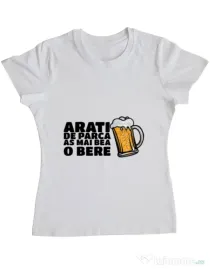 Tricou ADLER dama As mai bea o bere Alb