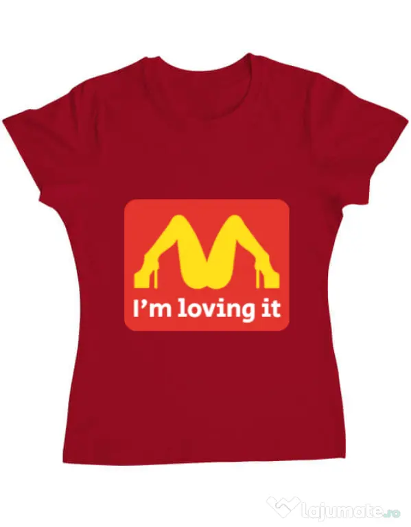 Tricou ADLER dama I'm loving it Rosu