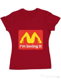 Tricou ADLER dama I'm loving it Rosu