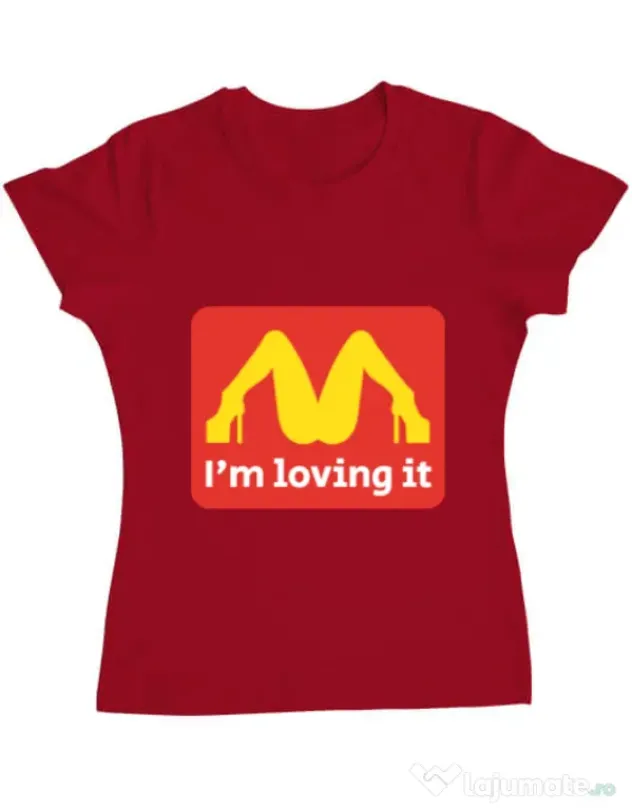 Tricou ADLER dama I'm loving it Rosu