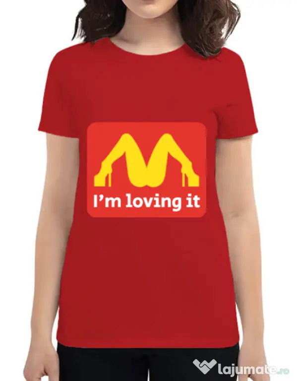 Tricou ADLER dama I'm loving it Rosu