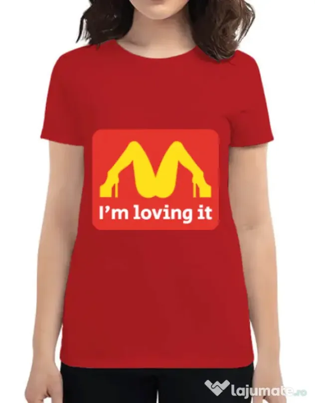 Tricou ADLER dama I'm loving it Rosu