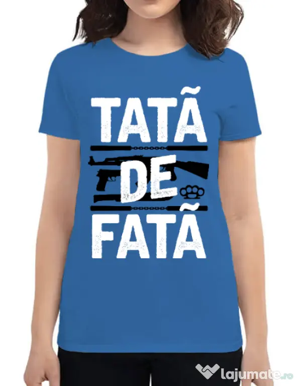 Tricou ADLER dama Tata de fata Albastru azuriu