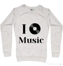 Bluza ADLER dama I love music Migdala melanj