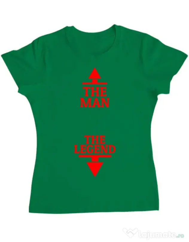 Tricou ADLER dama The man the legend Verde mediu