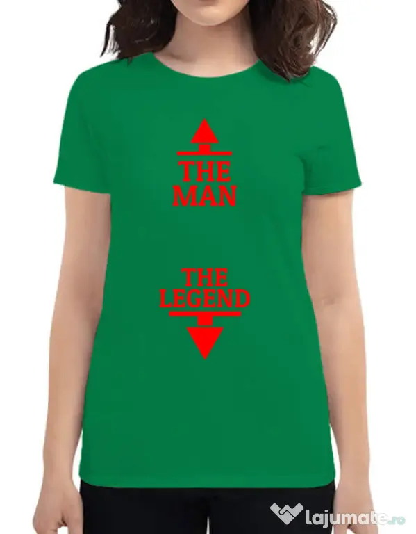 Tricou ADLER dama The man the legend Verde mediu