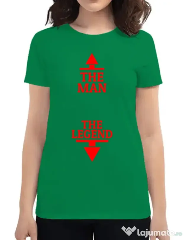 Tricou ADLER dama The man the legend Verde mediu
