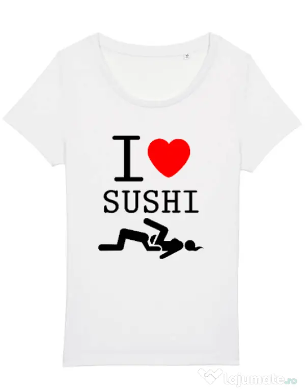 Tricou STANLEY STELLA dama I love sushi Alb